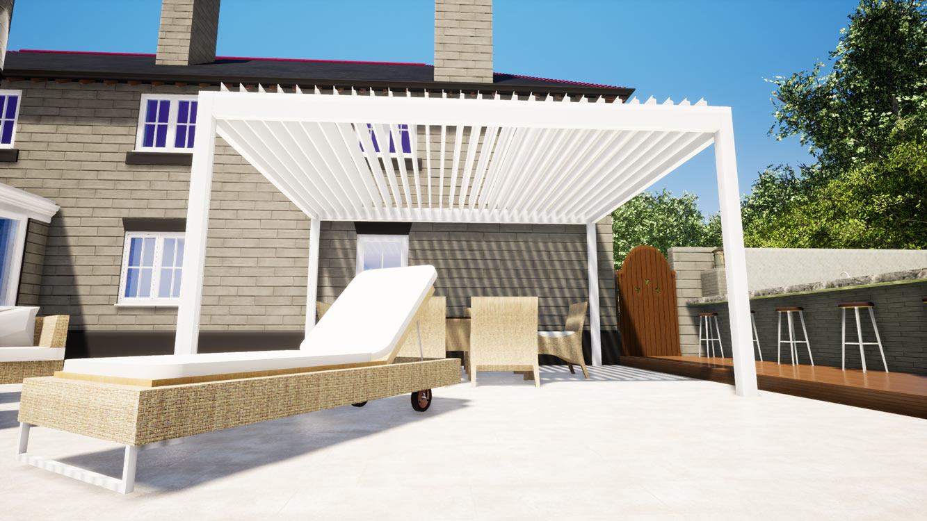 Hallmark Glazed Extensions - Louvered Roof Pergolas