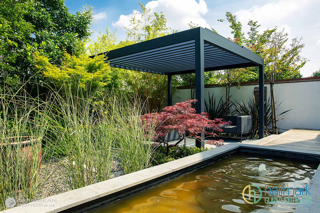 Aluminium louvered roof in Hailsham Aluminium louvered roof in Hailsham