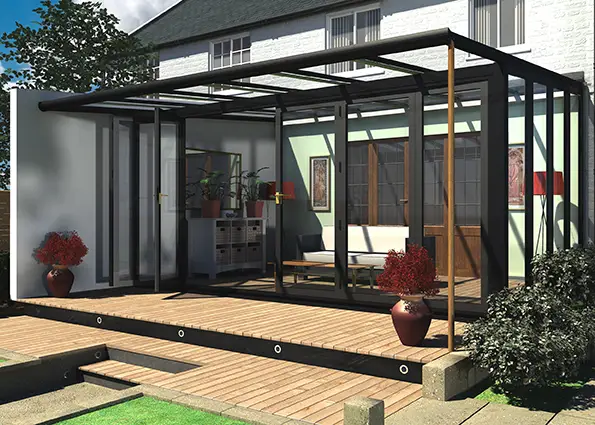 Ultraframe Veranda Grey - Hallmark Glazed Extensions