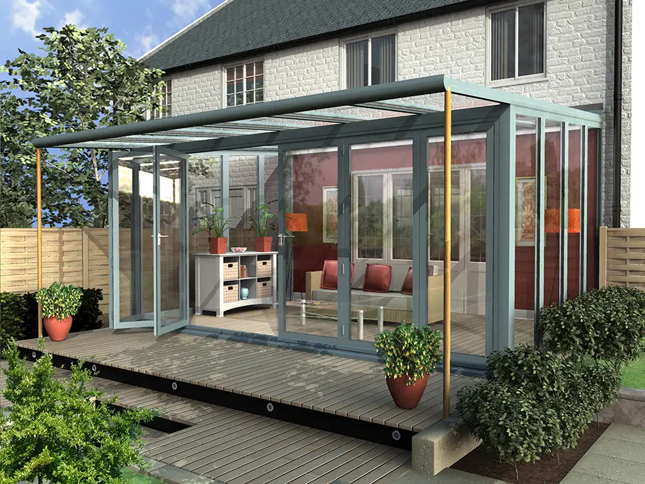 Ultraframe Veranda Grey - Hallmark Glazed Extensions