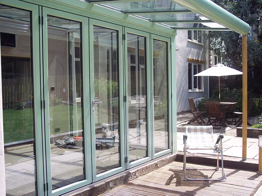 Ultraframe Veranda Sage Green - Hallmark Glazed Extensions