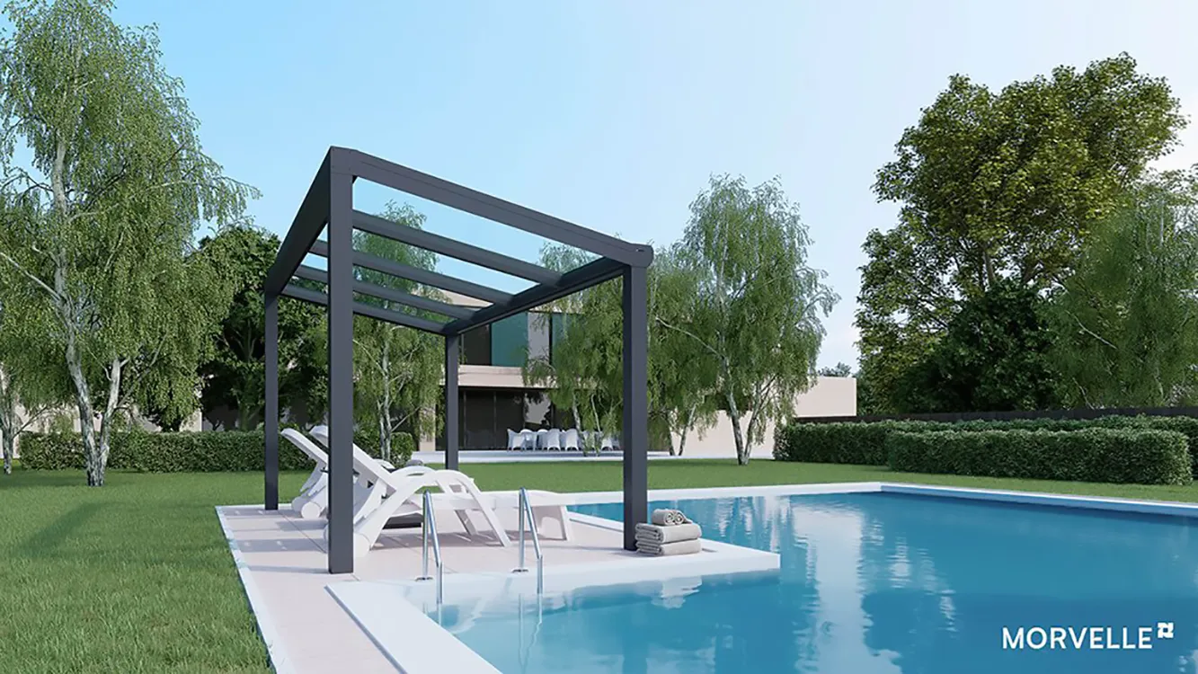 Aluminium Mono-Pitch Pool Canopy - Morvelle