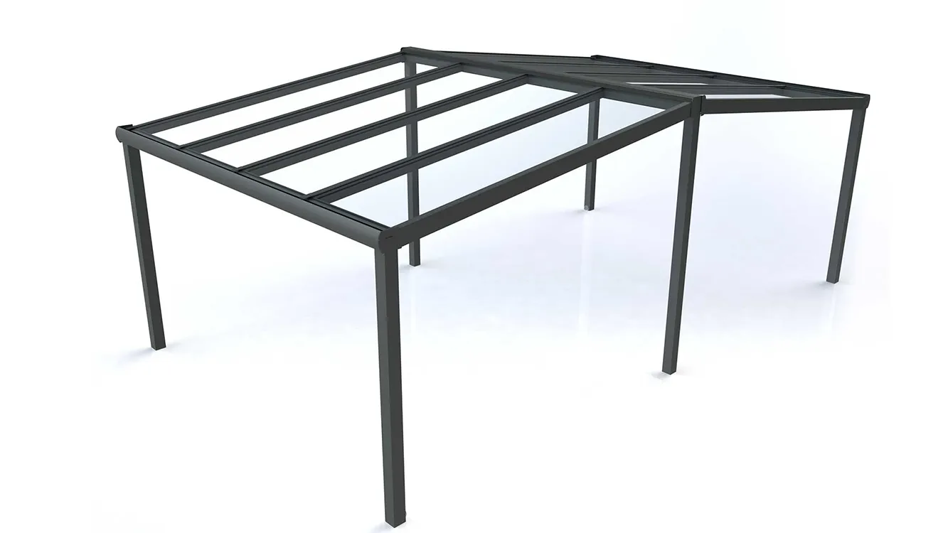 Free standing Apex Aluminium Canopy - Morvelle