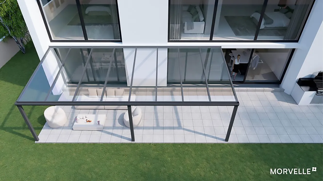 Modern double width verandha - Morvelle