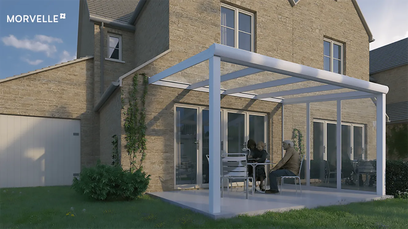 White Veranda Glass Side Panel - Morvelle