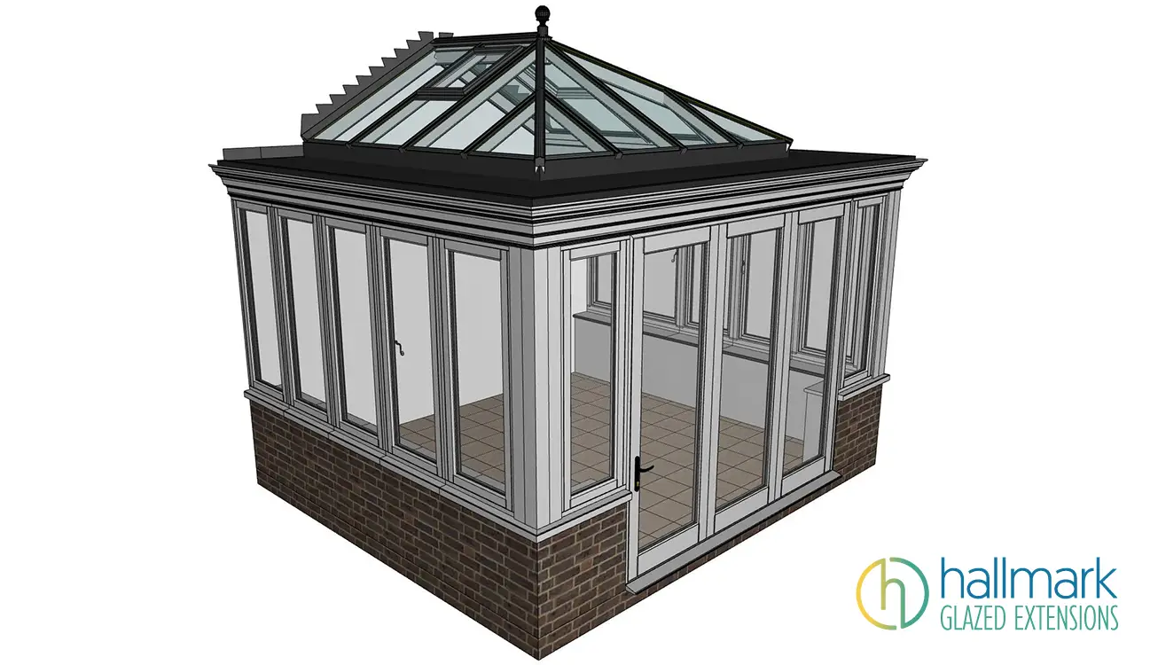 Gray - Sapele Hardwood Orangery - Listed Property