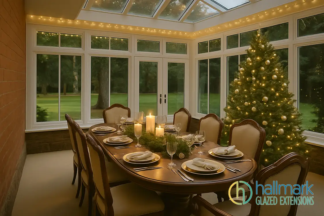 Modern Conservatory Dining Area - Hallmark Glazed Extensions
