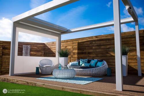 Aluminium pergola roof in Hailsham